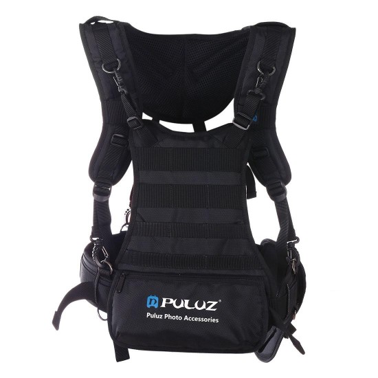 PU6012 Multi-functional Bundle Double Shoulders Padded Strap Waist Belt Holder Holster for SLR / DSLR Camera PU6012 Multi-functional Bundle Double Shoulders Padded Strap Waist Belt Holder Holster for SLR / DSLR Camera