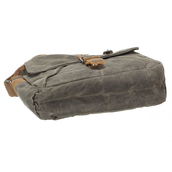 Retro Canvas Leather Trim DSLR SLR Shockproof Camera Messenger Vintage Bag Waterproof Shoulder Bags