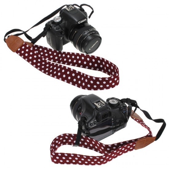 Spot Pattern Camera Shoulder Neck Strap SLR DSLR For Nikon Canon Sony
