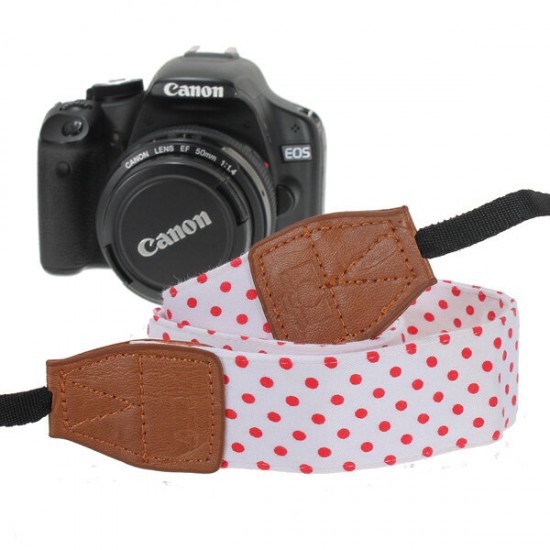 Spot Pattern Camera Shoulder Neck Strap SLR DSLR For Nikon Canon Sony