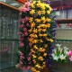 1 Bunch Artificial Lily Silk Flowers Vine Garland Home Hanging Wedding Decorations