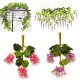 12 Pcs Artificial Silk Flower Wisteria Vine Hanging Garland Garden Wedding Decorations