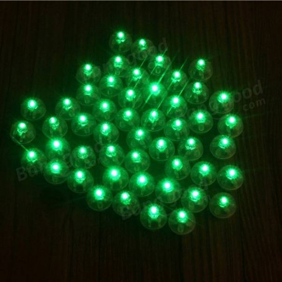 25pcs 1.7cm Round LED Balloon Light Lamp Glowing Balloon Lights Birthday Wedding Party Decoration