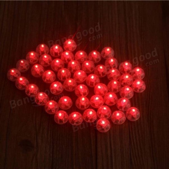 25pcs 1.7cm Round LED Balloon Light Lamp Glowing Balloon Lights Birthday Wedding Party Decoration