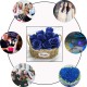 30PCS Artificial Rose Flower Crystal Gold Powder Valentines Day Party Gift Decorations