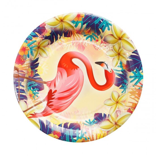 84Pcs Flamingo Kids Birthday Party Tableware Set Decor Plates Mask Paper Box Cup Decoration Toys
