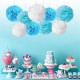 Boy Girl Baby Shower Set Banner Paper Pompom Tassel Garland Birthday Party Decorations