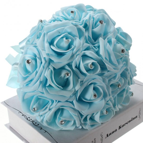 Crystal Artificial Foam Rose Flower Bridesmaid Bouquet Bridal Wedding Decorations Crystal Artificial Foam Rose Flower Bridesmaid Bouquet Bridal Wedding Decorations