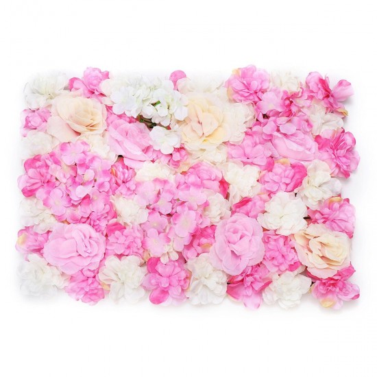 DIY Artificia Wedding Rose Flower Panel Backdrop Wall Road Arch Decorations