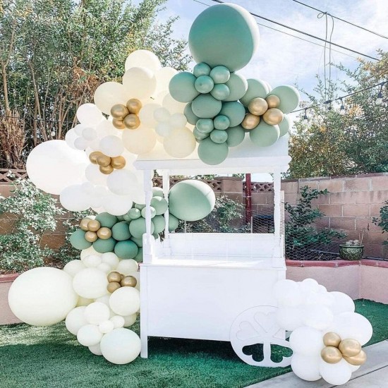 Garland Green Gold Ballon Set for Party Birthday Wedding