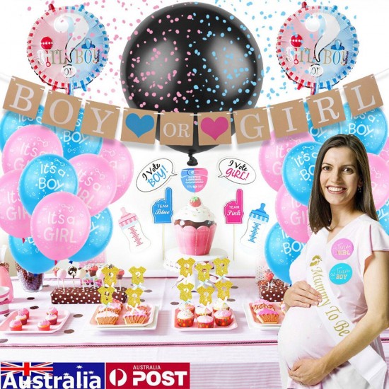 Gender Secret Party Decoration Set Boy Or Grill Party Balloon Set