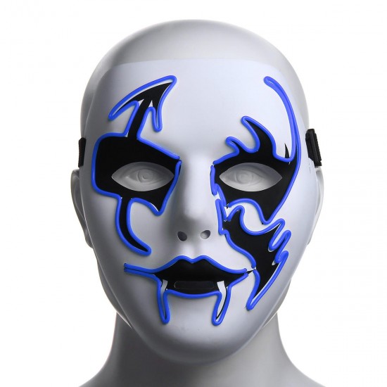 Halloween Mask LED Luminous Flashing Face Mask Party Masks Light Up Dance Halloween Cosplay Halloween Mask LED Luminous Flashing Face Mask Party Masks Light Up Dance Halloween Cosplay
