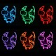 Halloween Mask LED Luminous Flashing Face Mask Party Masks Light Up Dance Halloween Cosplay