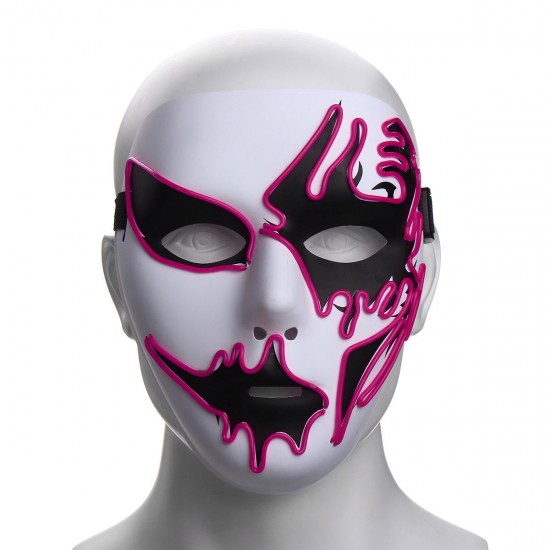 Halloween Mask LED Luminous Flashing Party Masks Light Up Dance Halloween Cosplay Props Halloween Mask LED Luminous Flashing Party Masks Light Up Dance Halloween Cosplay Props