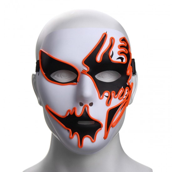 Halloween Mask LED Luminous Flashing Party Masks Light Up Dance Halloween Cosplay Props Halloween Mask LED Luminous Flashing Party Masks Light Up Dance Halloween Cosplay Props