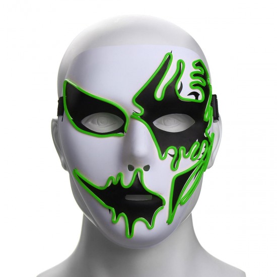 Halloween Mask LED Luminous Flashing Party Masks Light Up Dance Halloween Cosplay Props