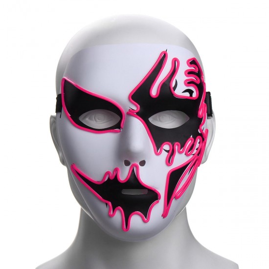 Halloween Mask LED Luminous Flashing Party Masks Light Up Dance Halloween Cosplay Props Halloween Mask LED Luminous Flashing Party Masks Light Up Dance Halloween Cosplay Props