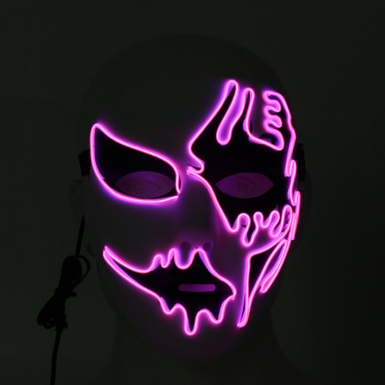 Halloween Mask LED Luminous Flashing Party Masks Light Up Dance Halloween Cosplay Props Halloween Mask LED Luminous Flashing Party Masks Light Up Dance Halloween Cosplay Props