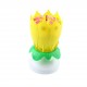 Musical Lotus Rotating Flower Happy Birthday Party Gift Candle Lights Atmostphere Light