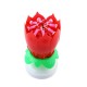 Musical Lotus Rotating Flower Happy Birthday Party Gift Candle Lights Atmostphere Light