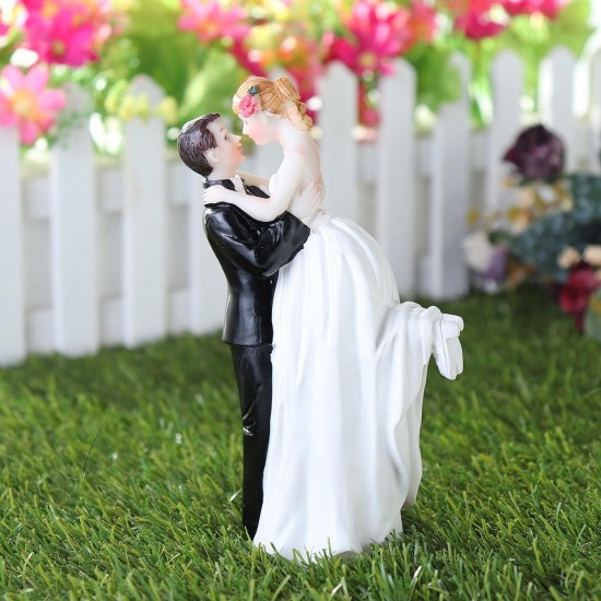 Romantic Funny Wedding Cake Topper Figure Bride Groom Couple Bridal Decorations