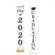 Waterproof Graduation Banner Door Curtain Removable Dormitory Sticker for Graduating Ceremony