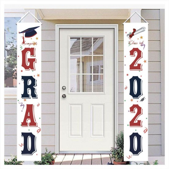 Waterproof Graduation Banner Door Curtain Removable Dormitory Sticker for Graduating Ceremony