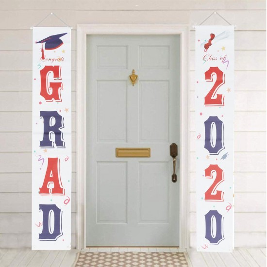 Waterproof Graduation Banner Door Curtain Removable Dormitory Sticker for Graduating Ceremony