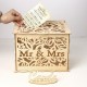Wedding Card Post Wooden Box Collection Gift Card Boxes with Lock Patry Decor