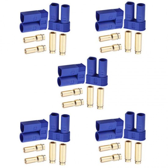 10Set EC5 Flame Retardant Male & Female Connectors Banana Head Plug For RC Lipo Battery