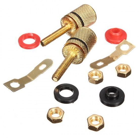 12X2Pcs Speaker Terminal Binding Post Banana Plug Socket Connector 12X2Pcs Speaker Terminal Binding Post Banana Plug Socket Connector