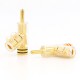 4Pcs Viborg Gold Plated Audio Banana Speaker Plug Connector 45 Dgree Lock Screw Welding Free