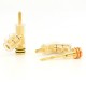 4Pcs Viborg Gold Plated Audio Banana Speaker Plug Connector 45 Dgree Lock Screw Welding Free