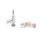 4Pcs Viborg Rhodium Plated Gold Banana Plug Audio Connector Speaker 45 Degree Lock Free Solder Screw