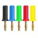 4mm Copper Gold Plated Banana Plug Connectors 5 Colors for RC Model