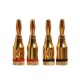 4pcs 4mm Speaker Banana Plug Audio Jack Cable Connector Adapter Gold 4pcs 4mm Speaker Banana Plug Audio Jack Cable Connector Adapter Gold
