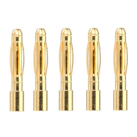 5 Pair 2mm Gold Bullet Connectors Banana Plugs For RC Car/Drone Lipo Battery 5 Pair 2mm Gold Bullet Connectors Banana Plugs For RC Car/Drone Lipo Battery