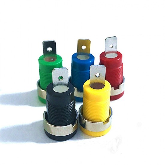 5 Pcs 4mm Banana Plugs Female Jack Socket Plug Wire Connector 5 Colors Each 1pcs Multimeter Socket Banana Head Female