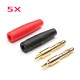 5 pair 4MM Gold Plated Banana Plug Bullet Connectors Charger Adapters