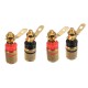 6X2Pcs Speaker Terminal Binding Post Banana Plug Socket Connector