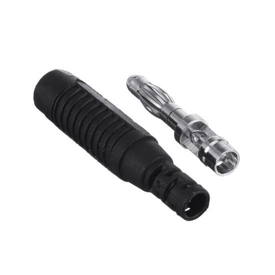 4mm Banana Bullet Connector Plug Nickel Plated Black/Red Color for Adapter Cable 4mm Banana Bullet Connector Plug Nickel Plated Black/Red Color for Adapter Cable