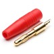 4mm Banana Bullet Connector Plug With Black Red Rubber sheath