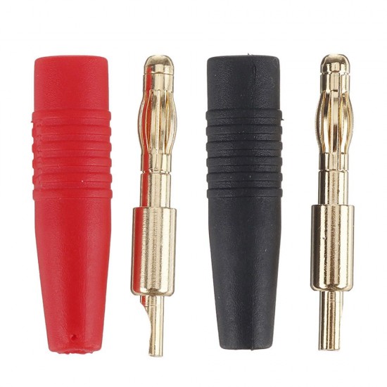 4mm Banana Bullet Connector Plug With Black/Red Color Rubber Sheath for Adapter Cable