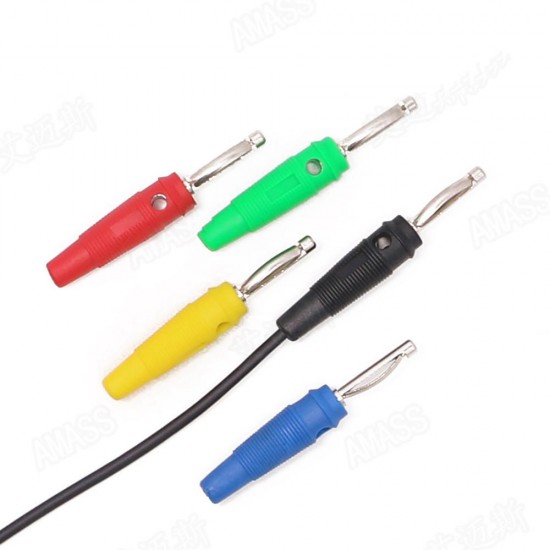 5 Colors 4mm Nickel Plated Copper Banana Plug Connector With PVC Rubber Sheath 5 Colors 4mm Nickel Plated Copper Banana Plug Connector With PVC Rubber Sheath