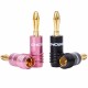 QS6033 Gold Plated Speaker Banana Plugs For Speaker Wire Home Theater Amplifier Audio Adapter Banana Adapter Connector 4pcs/Lot