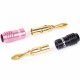 QS6033 Gold Plated Speaker Banana Plugs For Speaker Wire Home Theater Amplifier Audio Adapter Banana Adapter Connector 4pcs/Lot