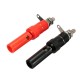 30 Pairs 4mm Terminal Banana Plug Socket Jack Connectors Instrument Light Tools Black and Red