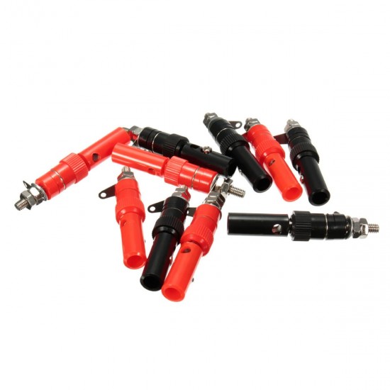 50 Pairs 4mm Terminal Banana Plug Socket Jack Connectors Instrument Light Tools Black and Red 50 Pairs 4mm Terminal Banana Plug Socket Jack Connectors Instrument Light Tools Black and Red