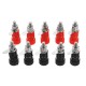 10Pcs 4mm Banana Socket Nickel-plated Link Post Nut Banana Plug Jack Connector Red Black