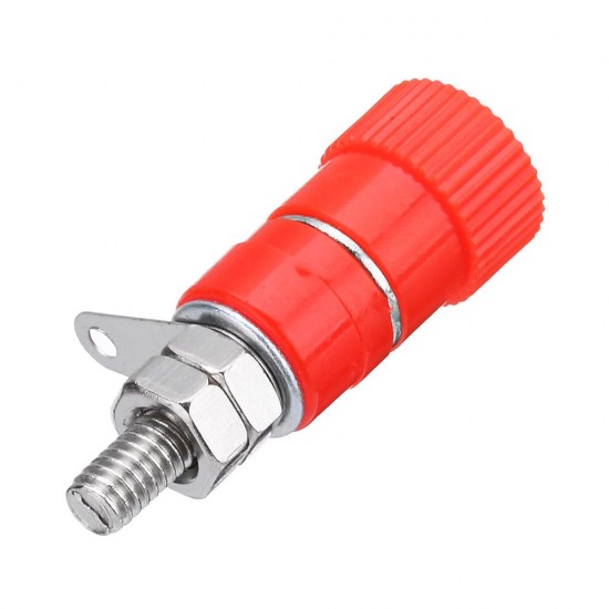 10Pcs 4mm Banana Socket Nickel-plated Link Post Nut Banana Plug Jack Connector Red Black